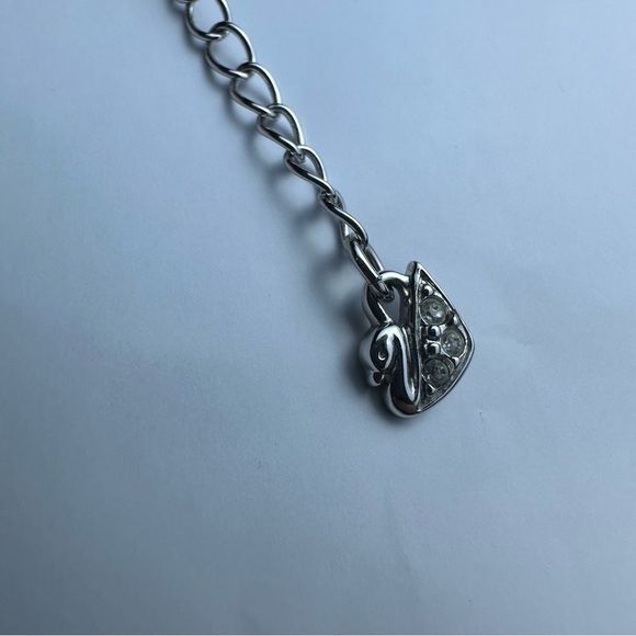 Swarovski Cathy Double Pendant Elegant Silver Necklace with Crystal Accents - Picture 9 of 13